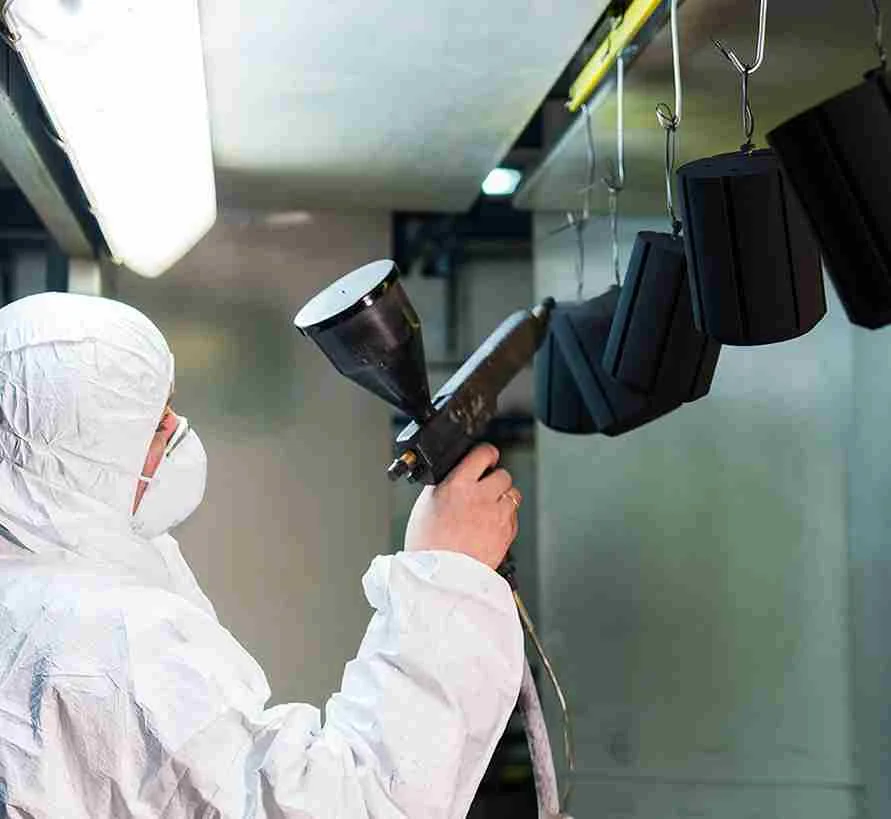 Shiny protective coated floor in a garage