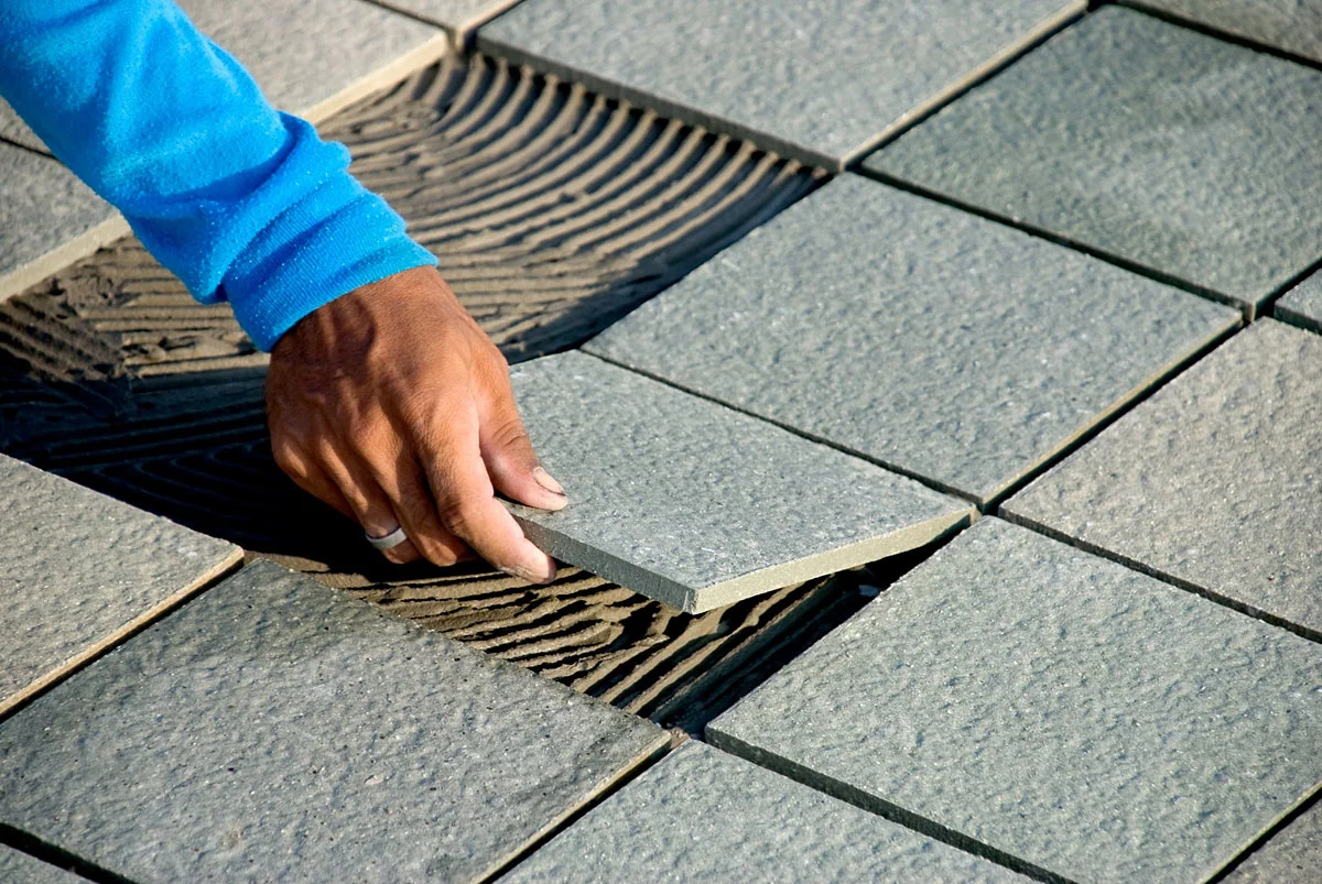 Shiny protective coated floor in a garage